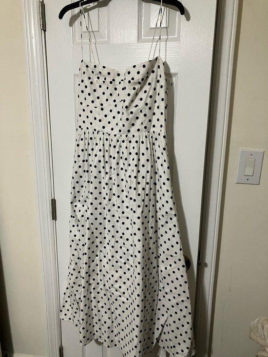 Reformation White Polka Dot Midi Dress w/ pockets! NWOT, size 10, LEAVING SOON - Picture 7 of 10